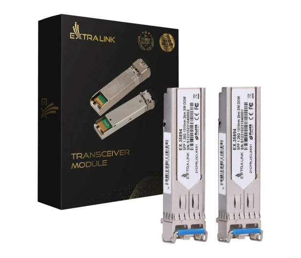 ExtraLink SFP 1.25G 2-pack  LC/UPC 2km jednomodowy - 1542975 - zdjęcie